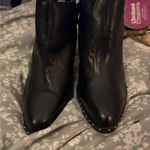 Very Volatile Black Studded Ankle Boots